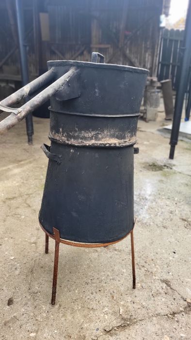 Cazan țuică arama cu răcitor și pirostrii