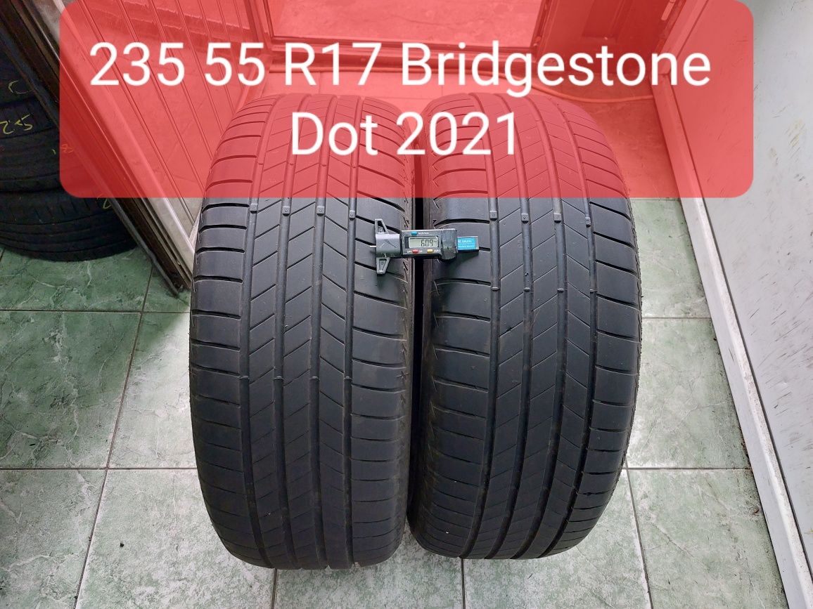 2 anvelope 235/55 R17 Bridgestone dot 2021