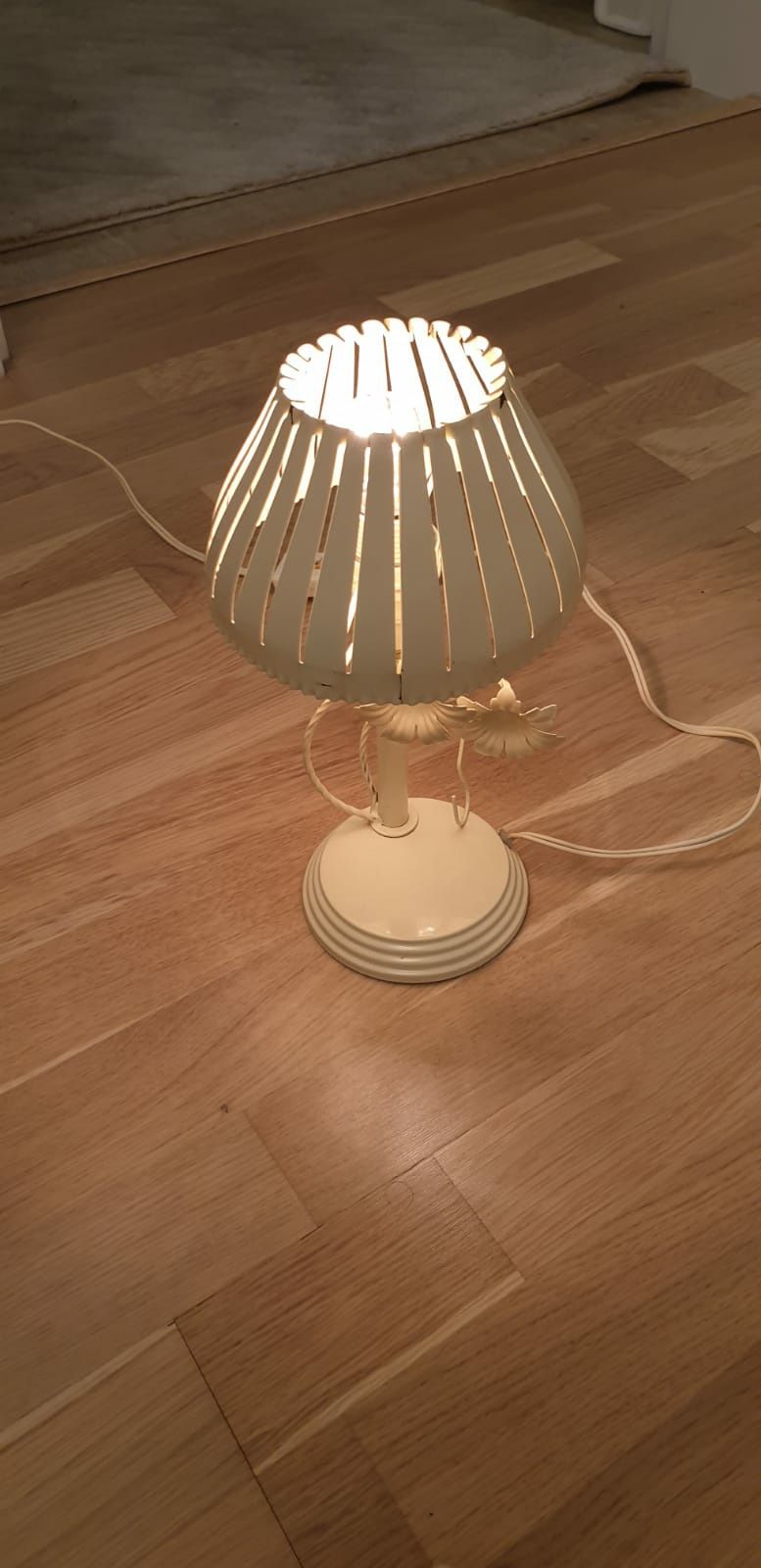 Lampa veioza vintage de colectie din metal Franta 1950