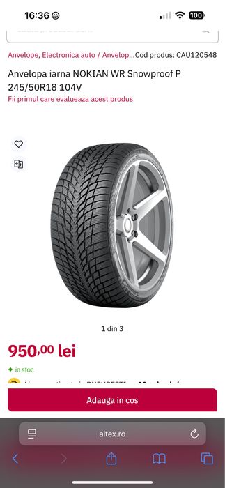 Anvelope iarna NOKIAN WR Snowproof P 245 50 R18 104V