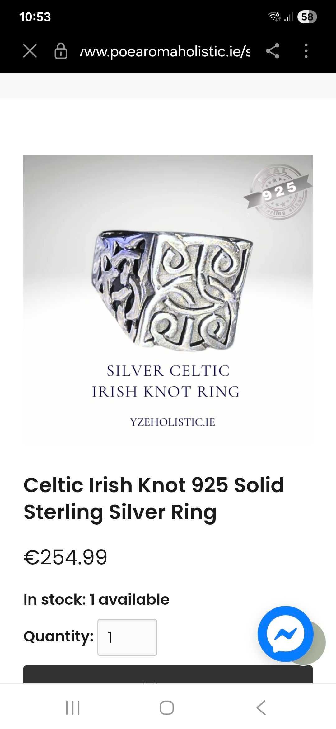 Inel vintage argint cu model celtic irlandez