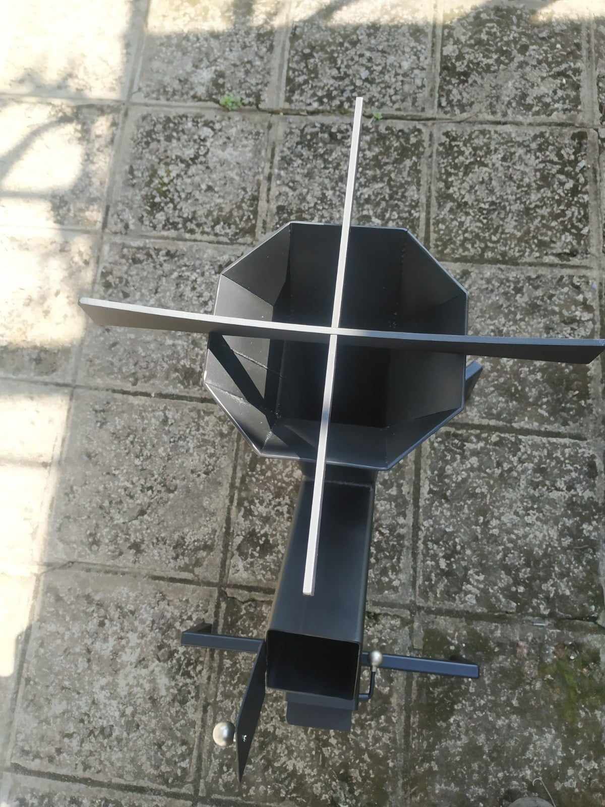 Ракетна печка със сач от дискова брана