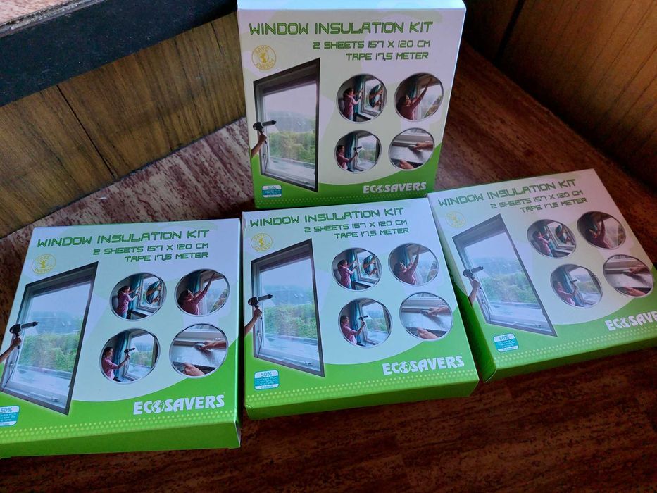 Изолационно фолио за прозорци EcoSavers 2 листа/кутия 1,57 x 1,20 m