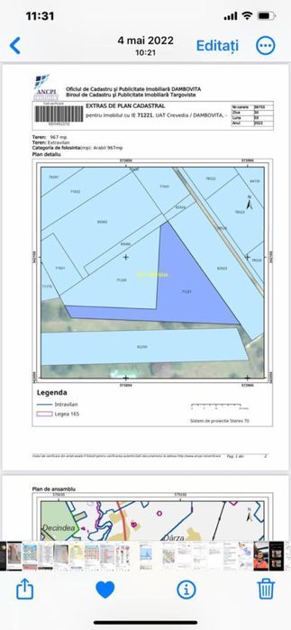 Teren langa lac 967mp