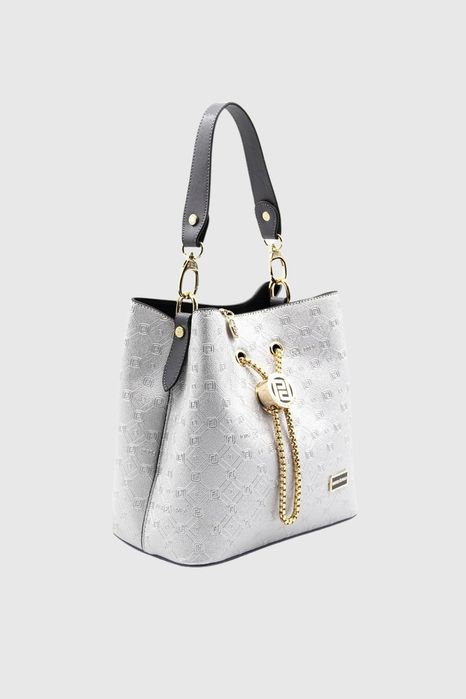 НОВО! ЛИКВИДАЦИЯ! Дамска чанта „Катания“ в цвят сиво и антрацит