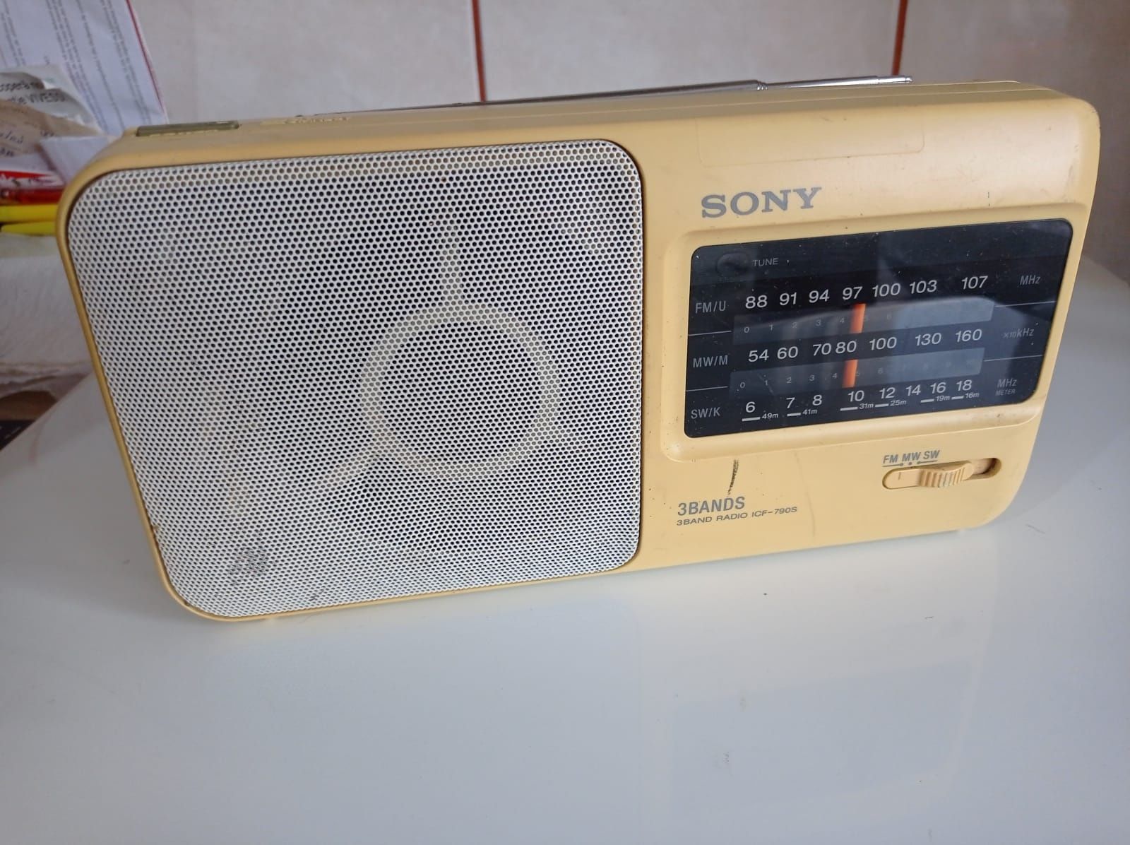 Delfin din lemn +radio Sony