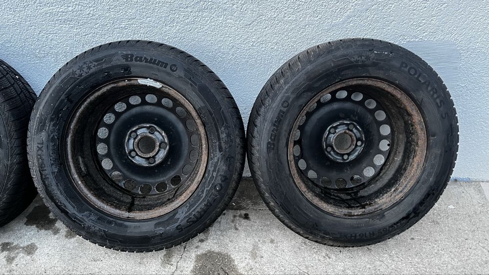 Jante otel 5x112 R16 VW cu anvelope iarna 215/65 R16