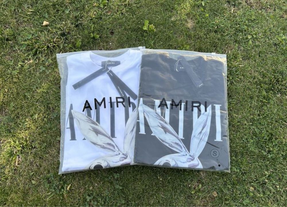 Tricou Amiri Playboy / Negru / Alb