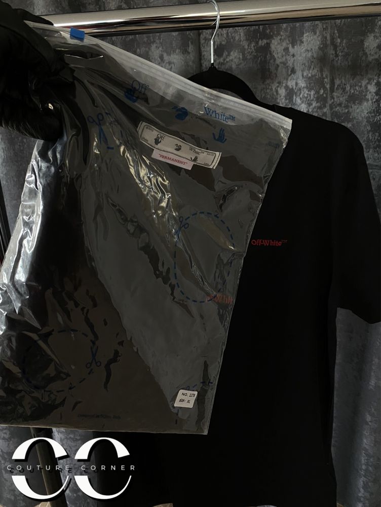 Tricou OFF-White • Calitate Top • Embroidered Arrow • Cod QR