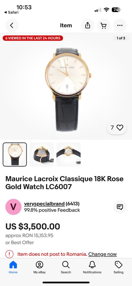 Ceas Maurice Lacroix aur 18K