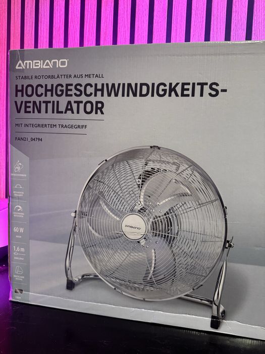 Ventilator metalic Ambiano 60W, 3 trepte, profesional