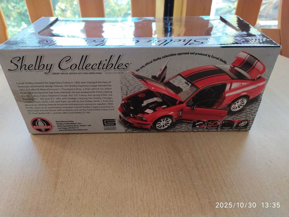 1:18 Метален модел на Ford USA - Shelby MUSTANG 427 GT500 Super Snake
