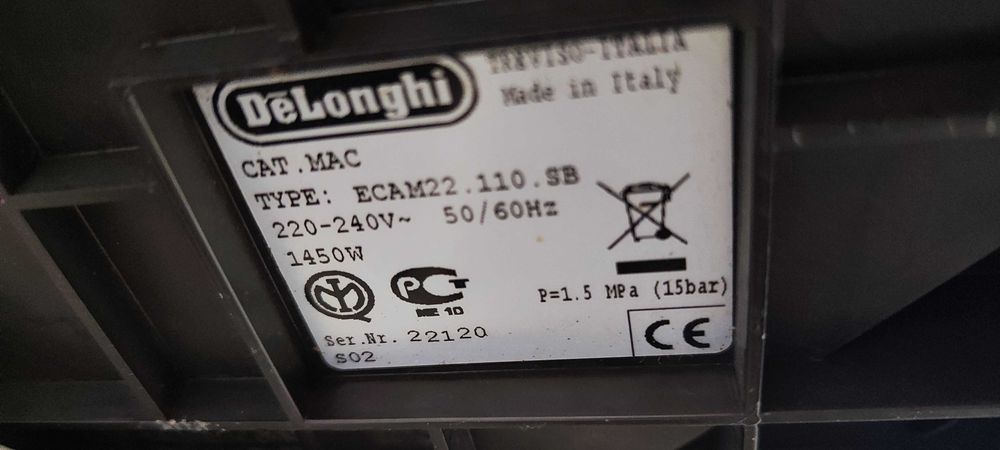 Espressor Automat DeLonghi Magnifica S ECAM 22.110 Aparat Cafea Boabe