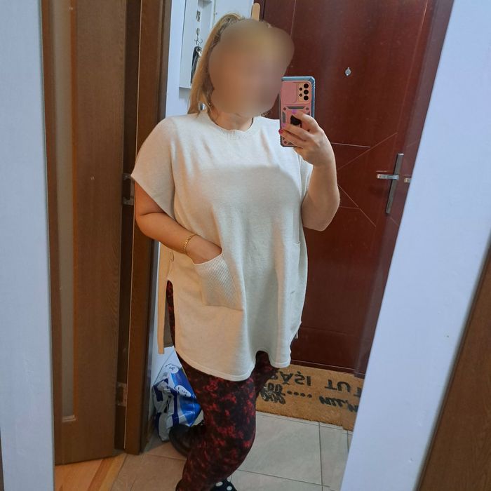 Vesta , poncho cashmere feeling