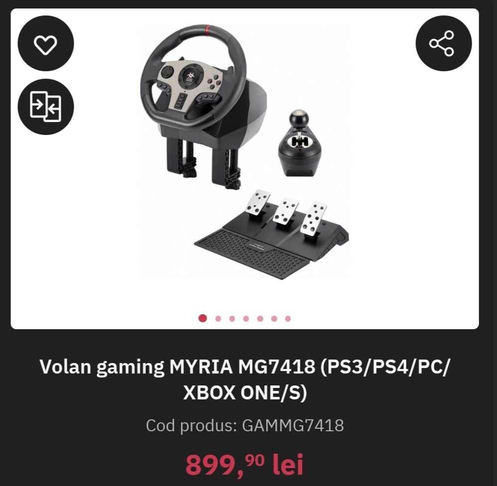 Volan gaming MYRIA MG7418