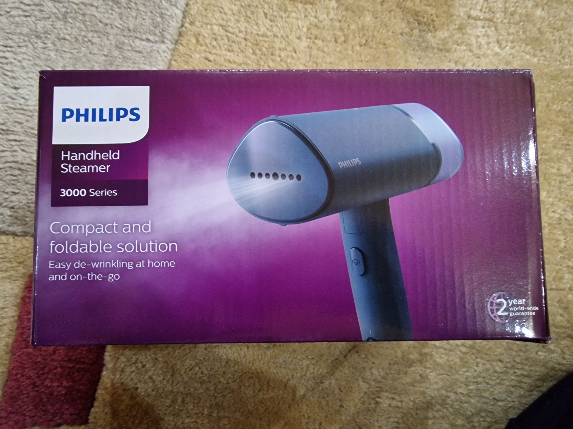 Aparat de calcat vertical cu aburi pliabil, Philips, STH3000/20