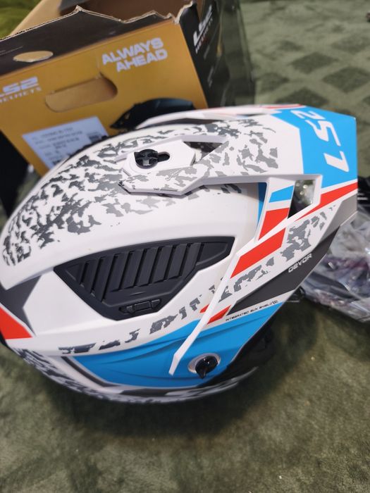 Casca Drifter LS2 OF606 whit blue Noua