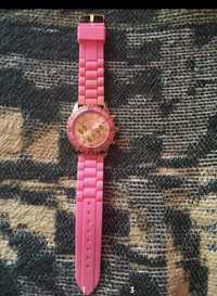 Ceas roz nou ceas curea roz curea cauciucata roz