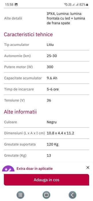 Vand trotinete electrica myria noua in cutie