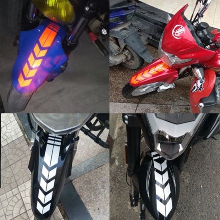 Stickere/Autocolante Moto ATV Reflectorizante pentru Aripa Fata