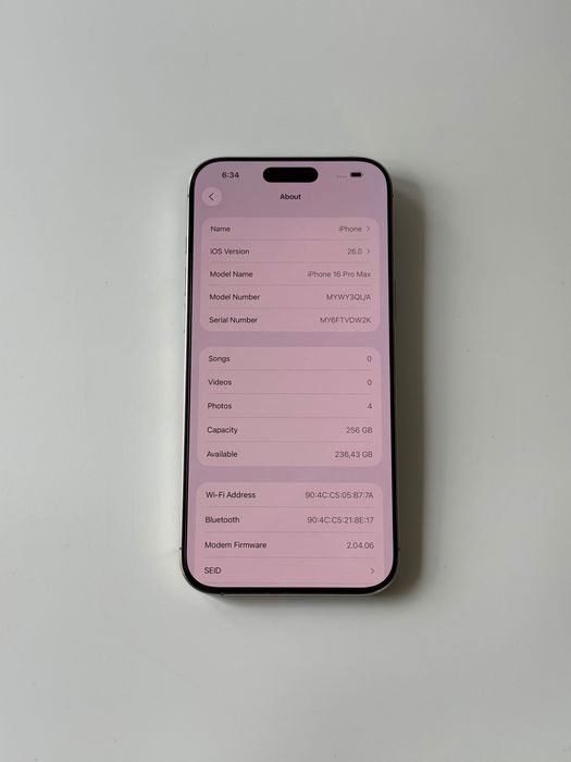 iPhone 16 Pro Max 256 Gb Natural Titanium