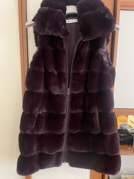 Vesta blana culoare burgundy