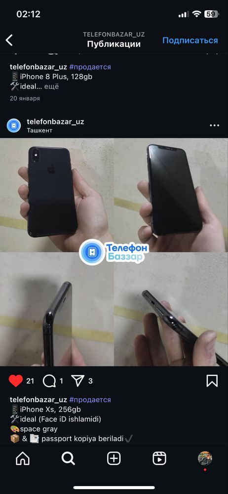 Iphone XS holati zor 256