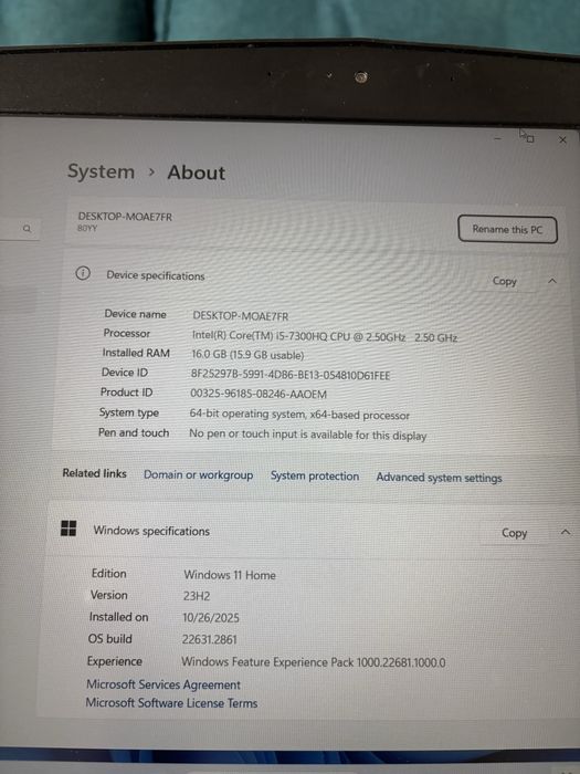 Lenovo Legion Gaming• i5-7th Gen• Nvidia GTX 1060• 16gb ram DDR4