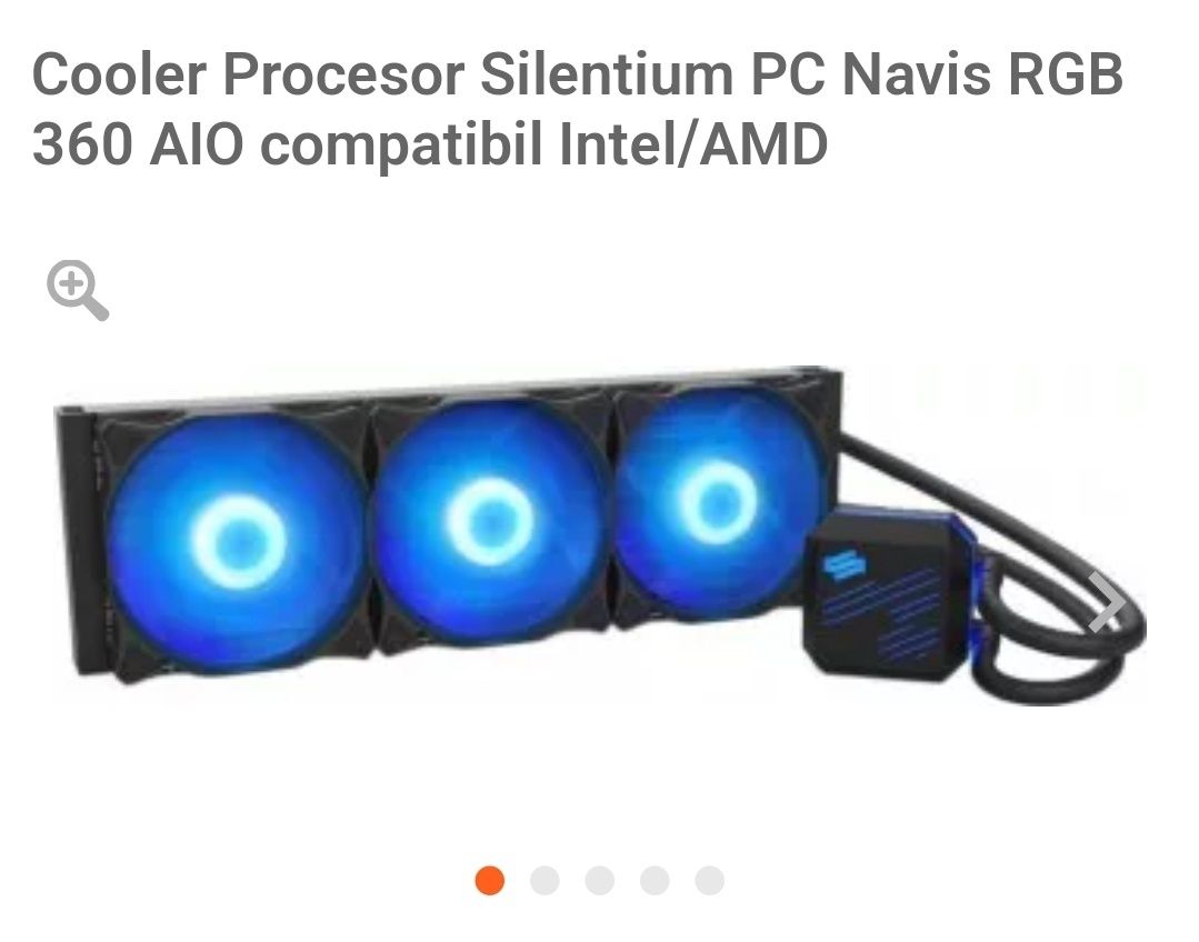 Cooler Procesor Silentium PC Navis RGB 360 AIO compatibil Intel/AMD
