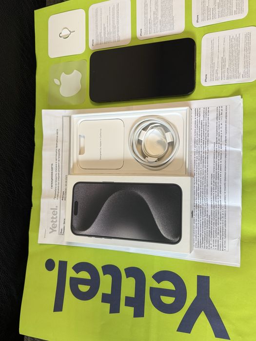 КАТО НОВ 256GB iPhone 15 Pro Max Yettel Гаранция 2026г. Black / Черен