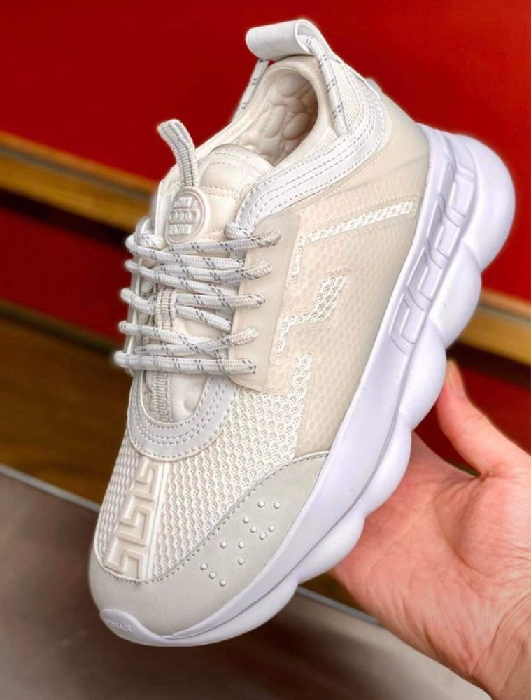 Adidasi Sneakersi Versace Chain Tripple White
