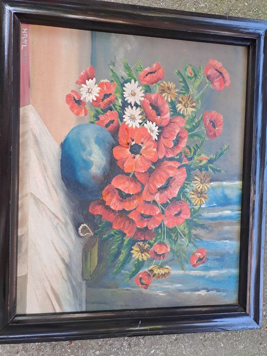 tablou pictura pe pfl 56/66 cm semnat datat 1951