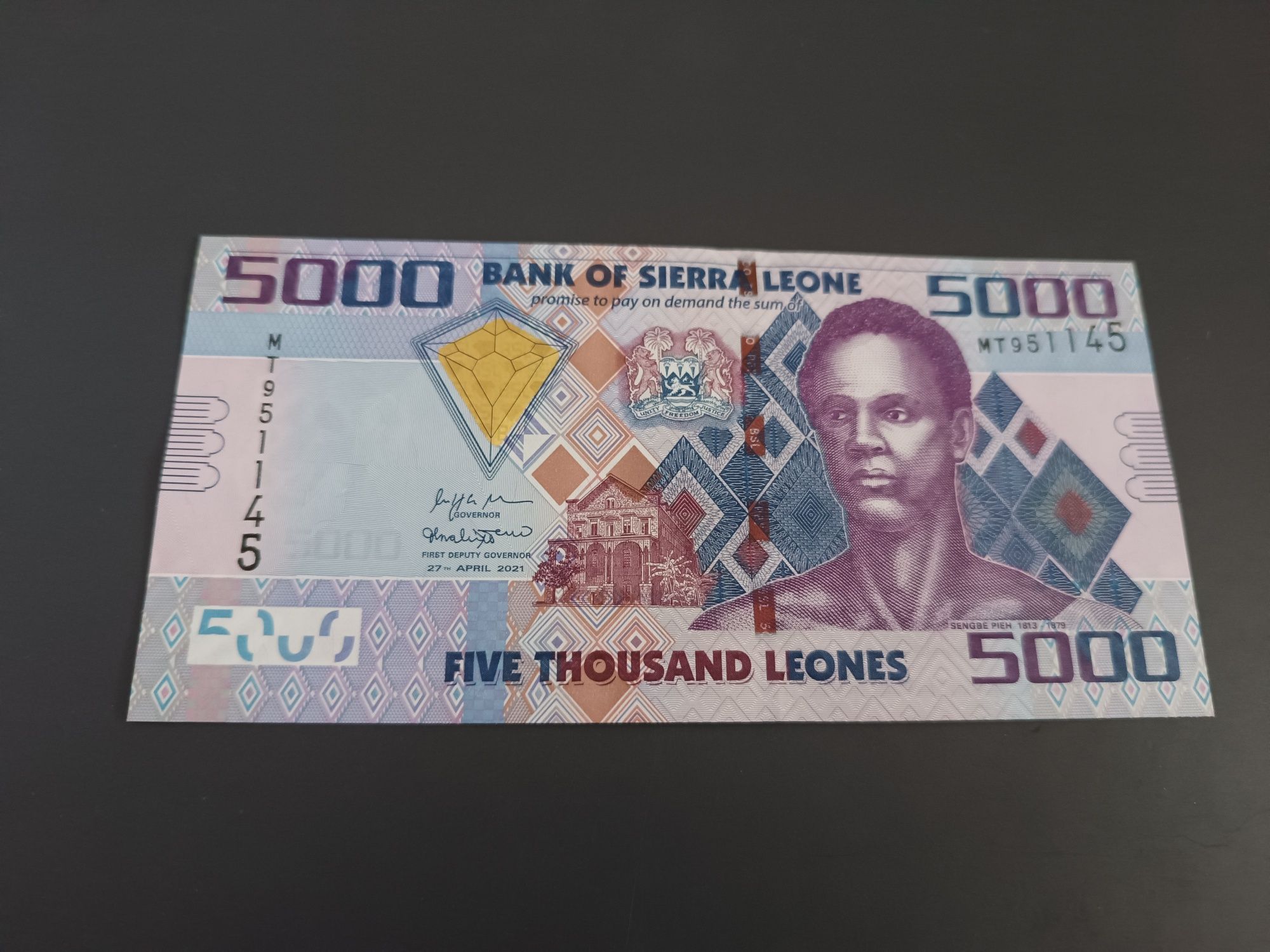 Bancnota 5000 leones 2001 Sierra Leone