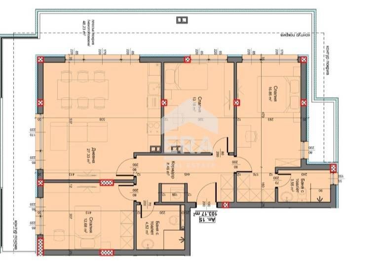 Апартамент с три отделни спални в новострояща се сграда в кв. Виница,