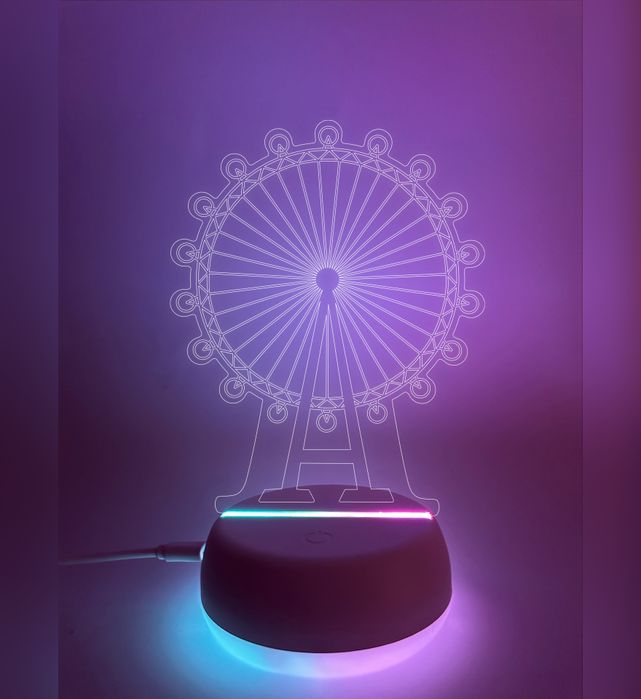 3D led лампа - Виенско колело