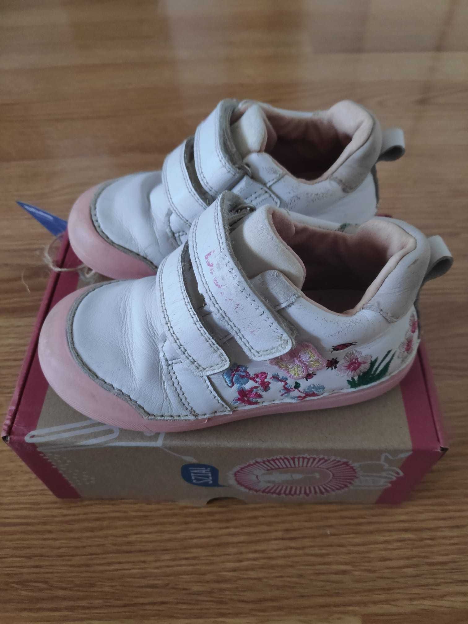 Pantofi Piele DDStep fluturi alb - 24