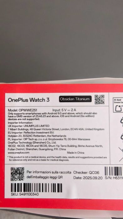 OnePlus Watch 3, глобална версия