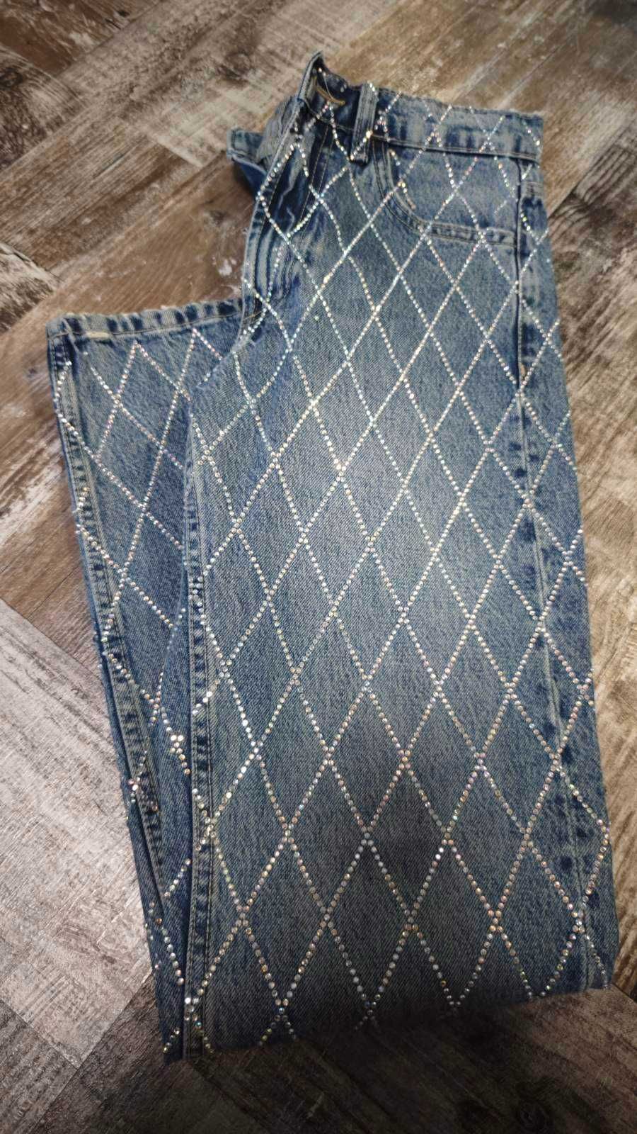Дънки с камъни Zara, размер 34
