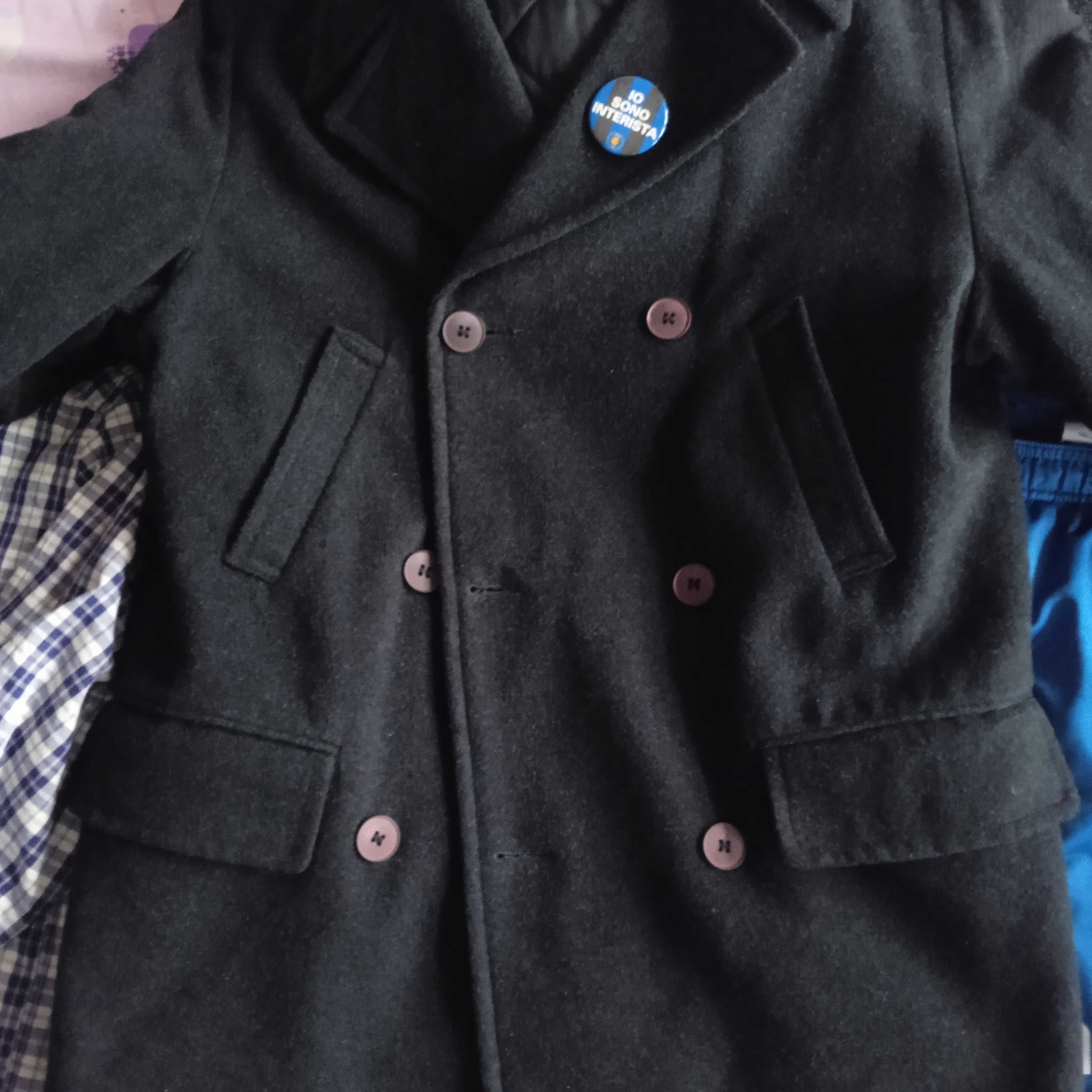 Италианско късо зимно палто Keiko размер М вълнено black woolen coat