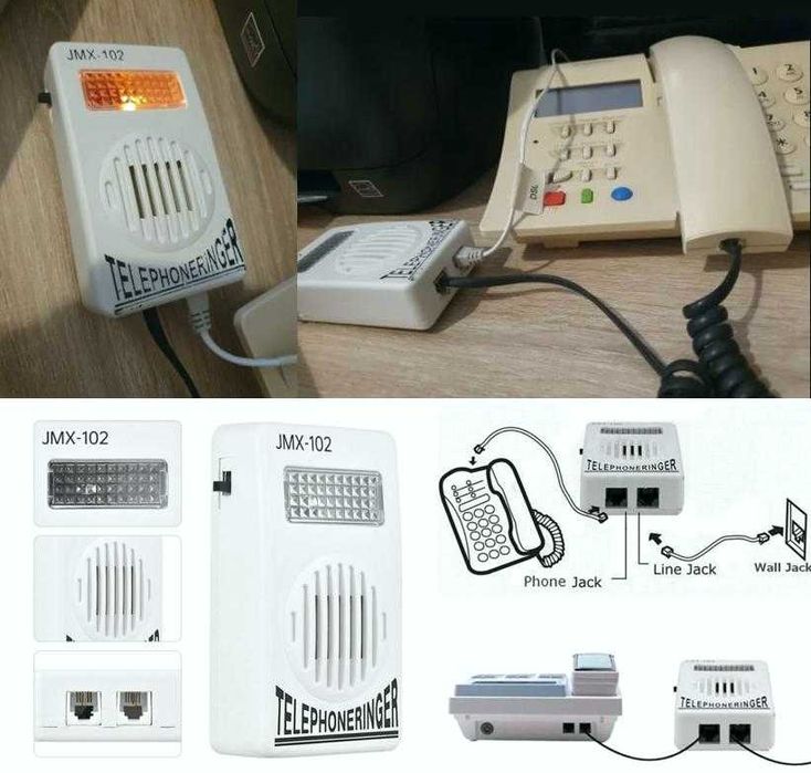 95dB Мигаща Аларма Усилвател Звук Стационарен Телефон Лош Слух Глухота