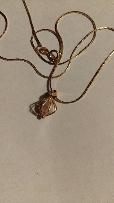 lănțișor aur 585, 2 grame, lanț + pandantiv, stare foarte bună