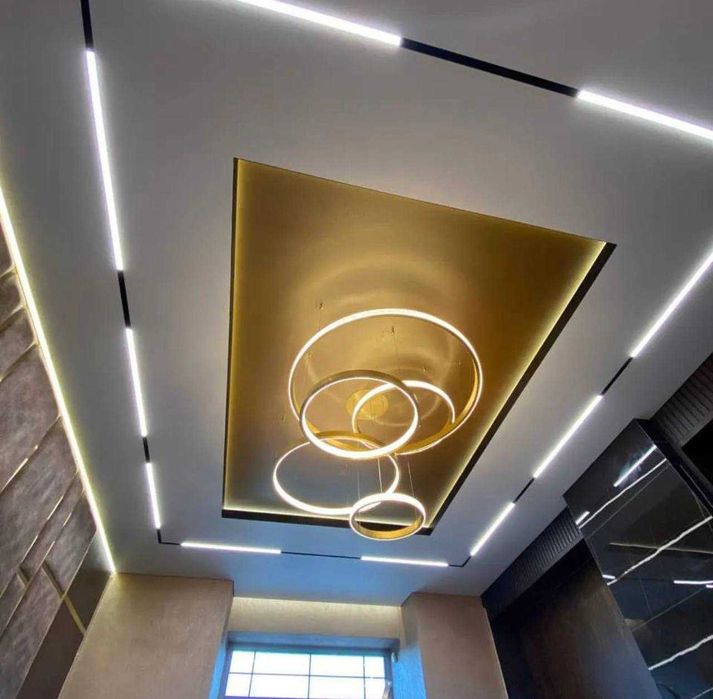 Натяжные Потолки Парящие Потолки Парящий Потолок Алматы Световой Линия