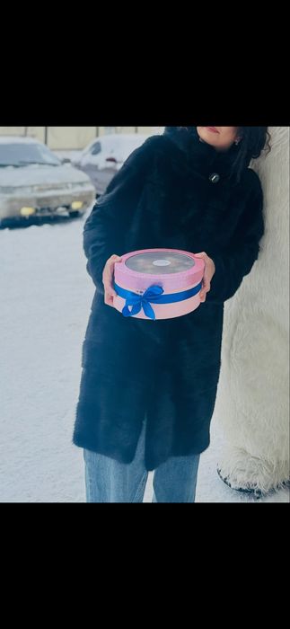 Норковая шуба черный бриллиант