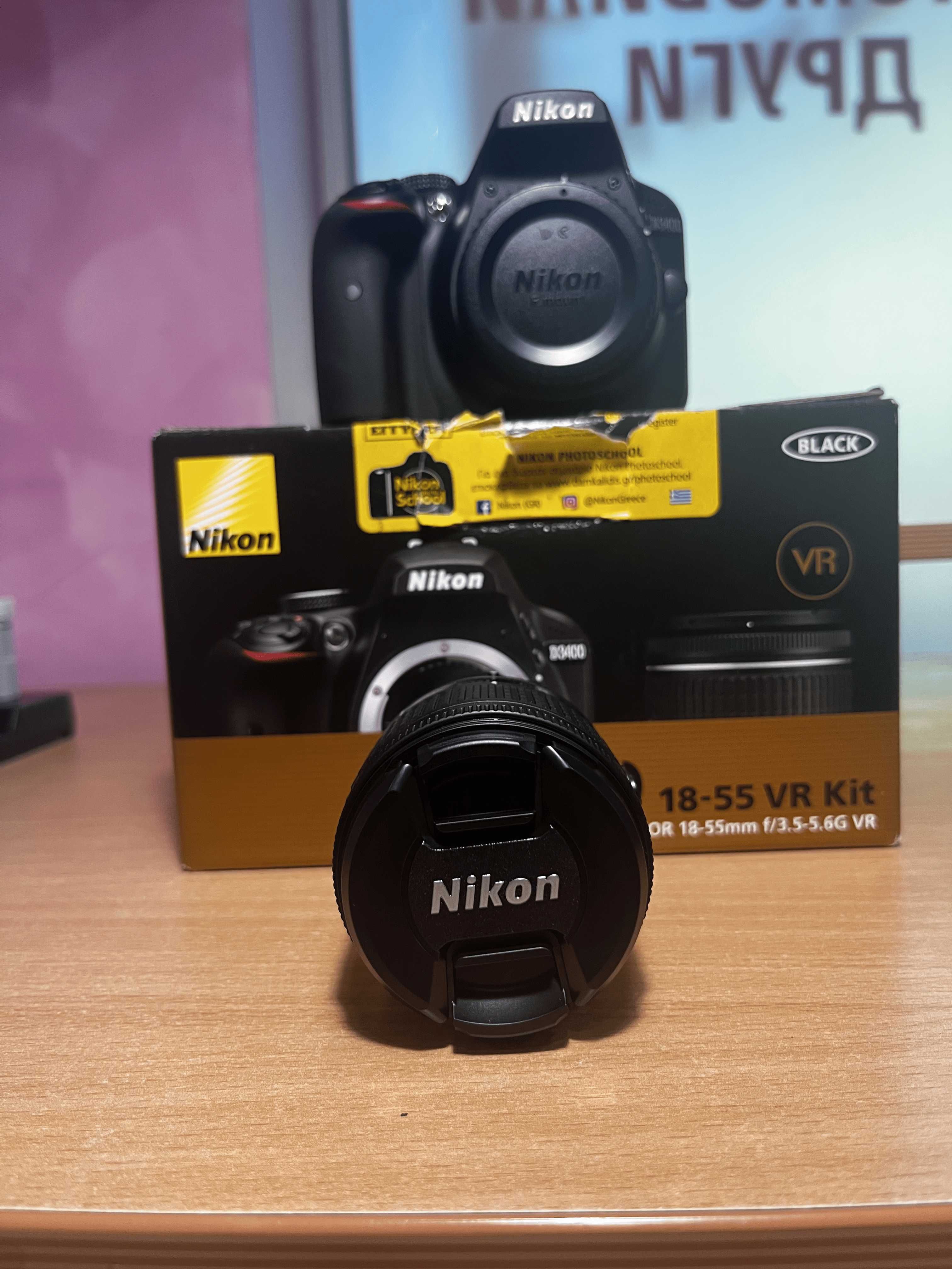 чисто нов Nikon D3400 + 18-55mm VR Kit