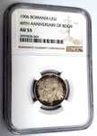 Monedă 1 Leu 1906 - Carol I | din argint | gradata NGC AU53