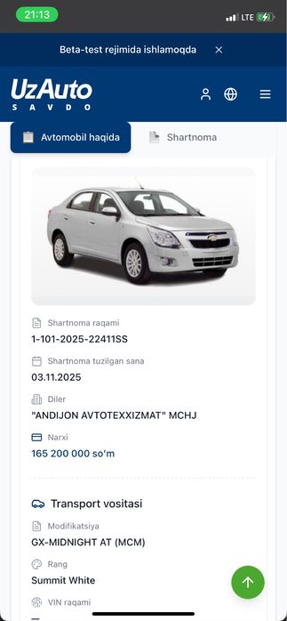 Cobiltga sotiladigan sharnoma bor