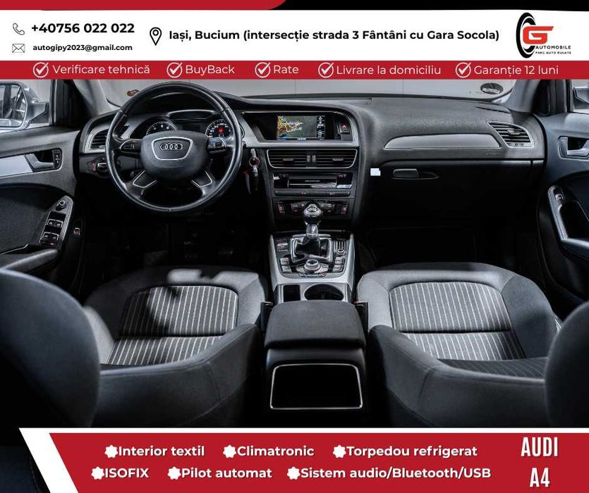 AUDI A4 SEDAN Fab2015Benzină Euro5CP120 Navi Climatronic Jante Senzori