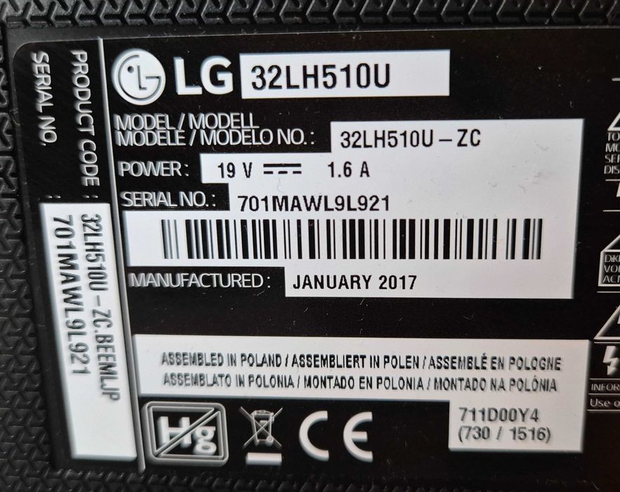 Televizor LG, non-smart, HD, 80 cm