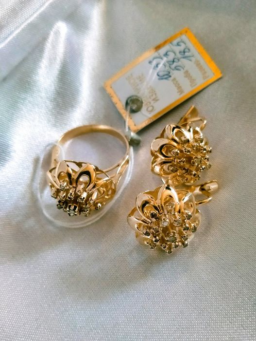 583, СССР , Москва,Бриллианты ,Жёлтое золото