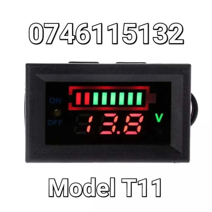 Ceas incarcare Tractor Auto Moto Atv-Voltmetru LED cu afisaj Dublu-T11